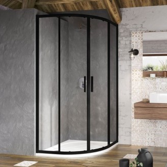 Ravak Blix Slim BLSCP4-90 dušo kabina, juoda+stiklas Transparent Ravak Blix Slim BLSCP4-90 dušo kabina, juoda+stiklas Transparent