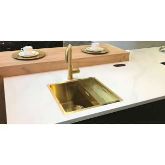 Reginox New York 40x40 (L) OKG Comfort Gold plautuvė Reginox New York 40x40 (L) OKG Comfort Gold plautuvė