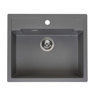 Reginox Amsterdam 54 plautuvė 600x510 mm, su skyle maišytuvui, Grey Silvery Reginox Amsterdam 54 plautuvė 600x510 mm, su skyle maišytuvui, Grey Silvery