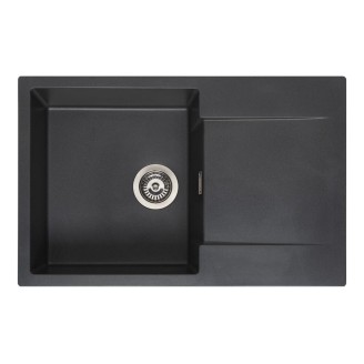 Reginox Amsterdam 78 granito plautuvė 780x500 mm, juoda Reginox Amsterdam 78 granito plautuvė 780x500 mm, juoda